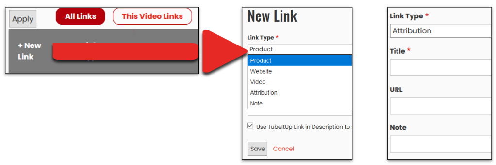 Adding a new Link Example