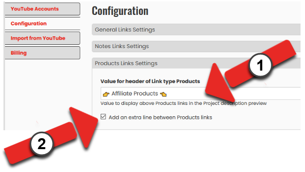 Configuration Settings Example